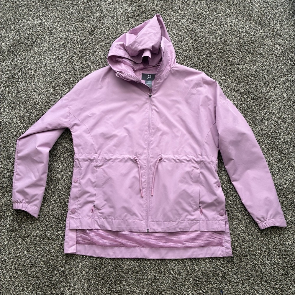 Champion Women's Lilac/Pink Zip Up Rain Coat Windbreaker Outdoor Jacket Size S